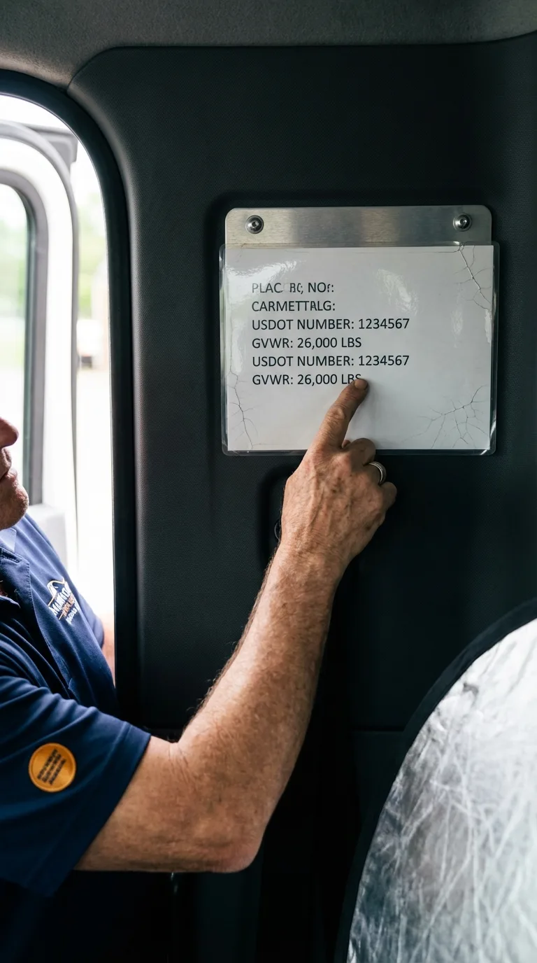 USDOT licensing placard verification in Westminster